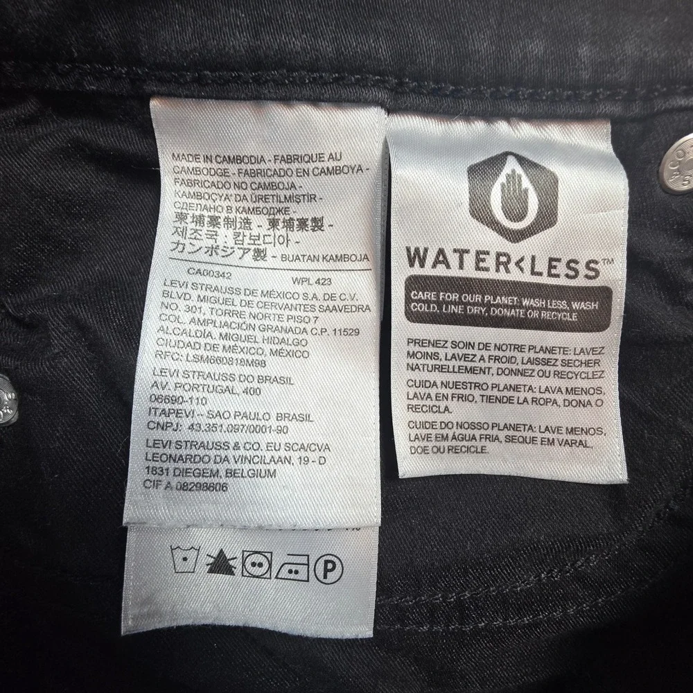 Levi's Women 29 Black 311 Shaping Skinny Jeans Premium Mid Rise Stretch‎